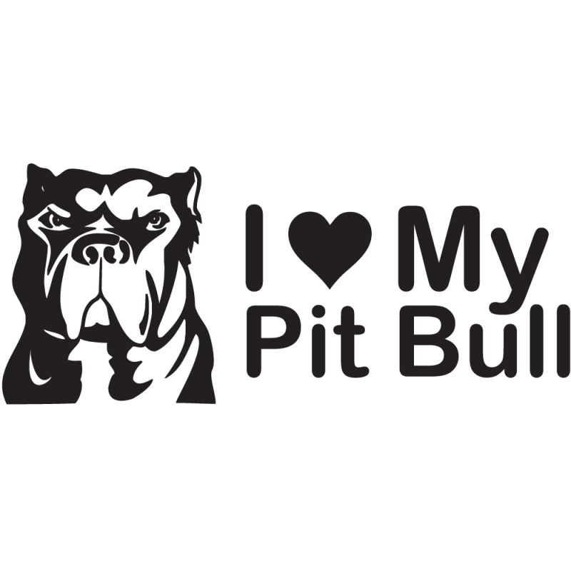 Sticker Jdm I Love My Pitbull