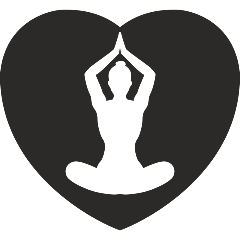 Sticker Logo Yoga Coeur