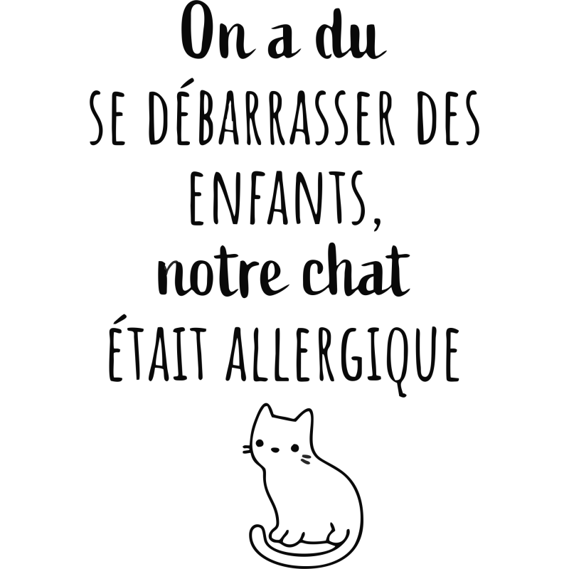 Sticker Chat Allergique Aux Enfants