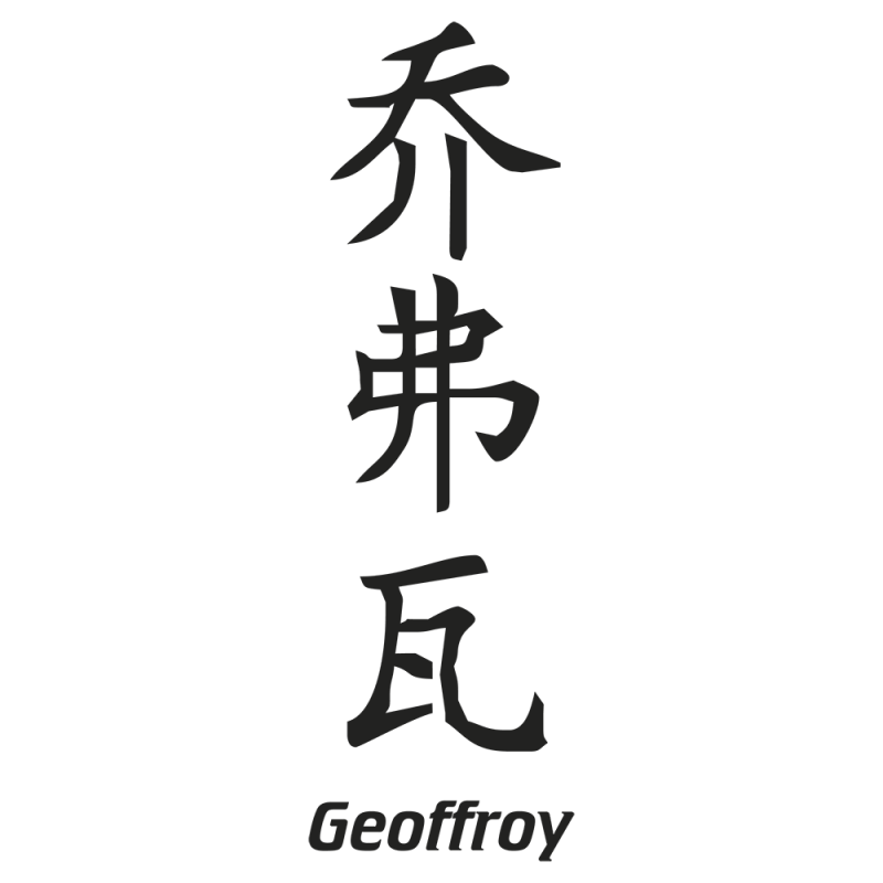 Sticker Prenom Chinois Geoffroy