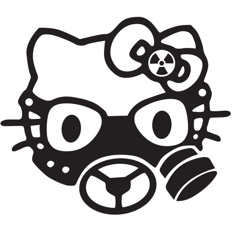 Sticker Jdm Hello Kitty Masque