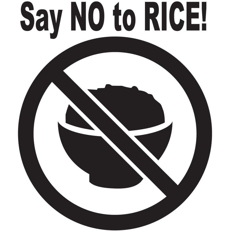 Sticker Jdm Say No To Rice!
