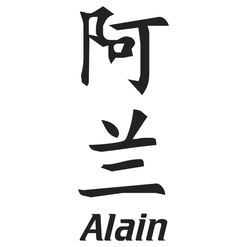 Sticker Prenom Chinois Alain
