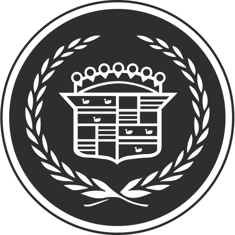 Sticker Cadillac Logo Noir