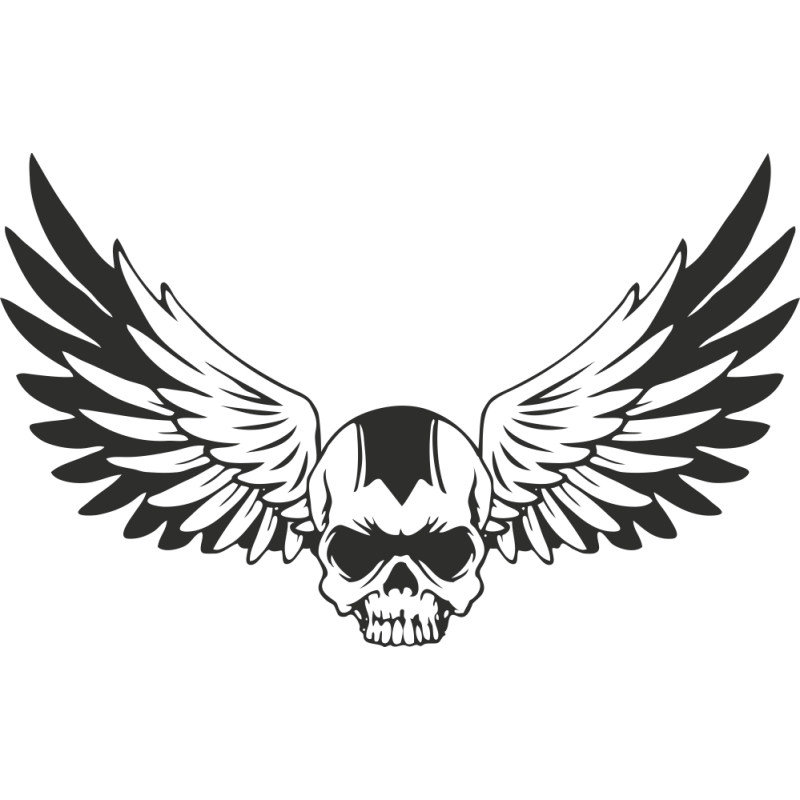 Sticker Skull Wings