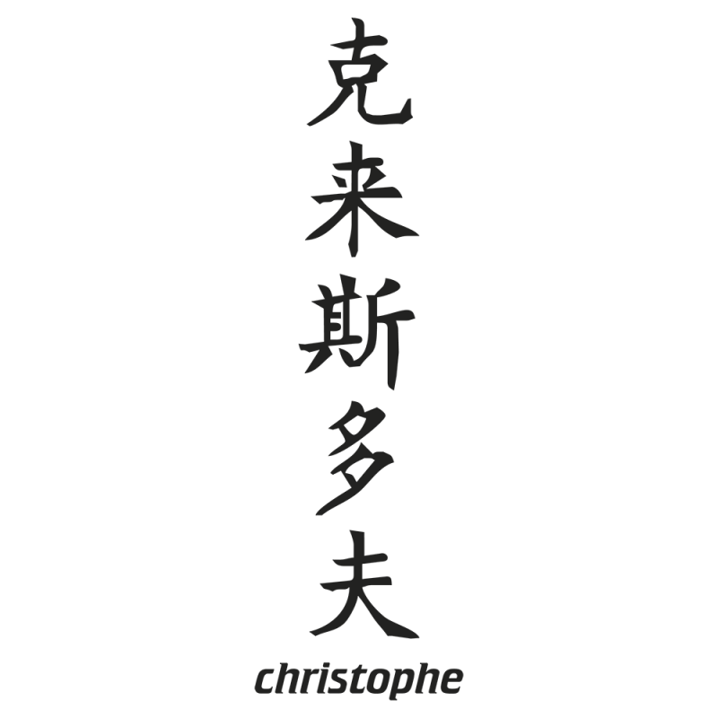 Sticker Prenom Chinois Christophe