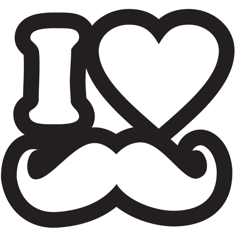 Sticker Jdm I Love Mustach