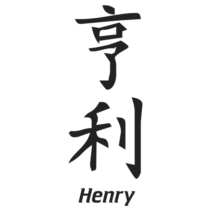 Sticker Prenom Chinois Henry