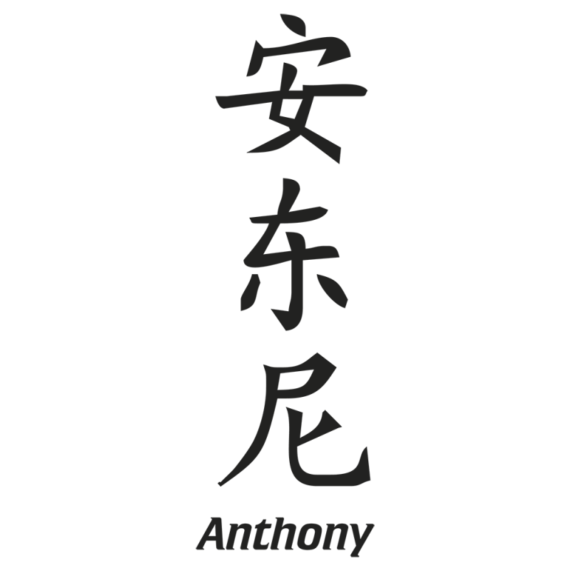 Sticker Prenom Chinois Anthony