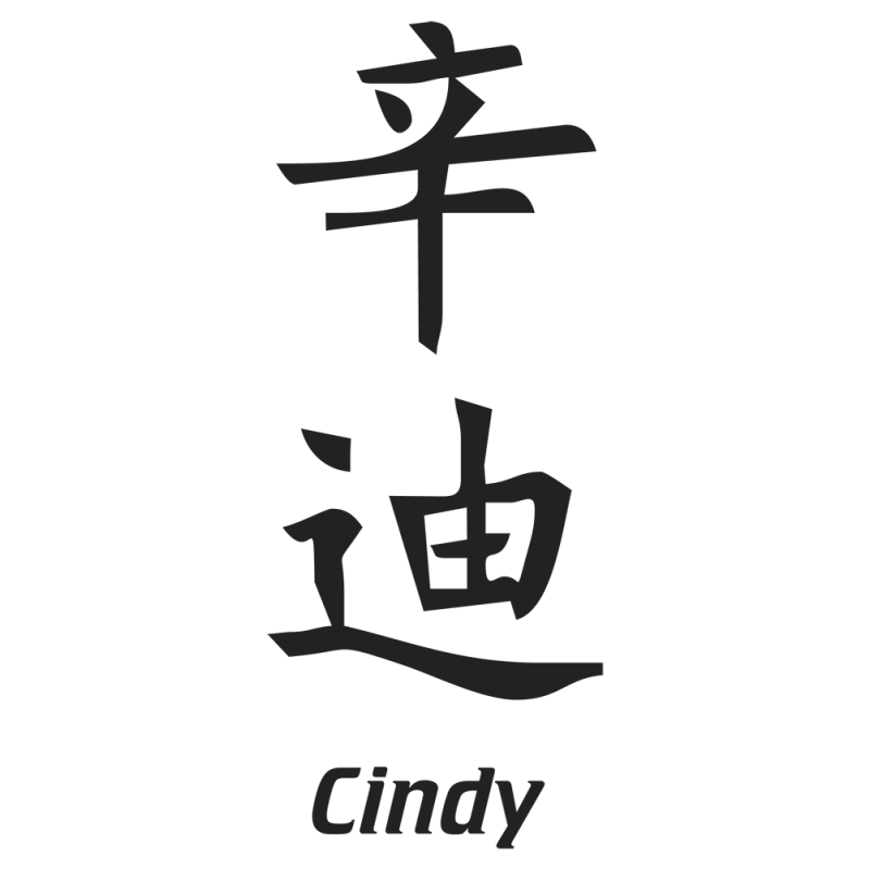 Sticker Prenom Chinois Cindy