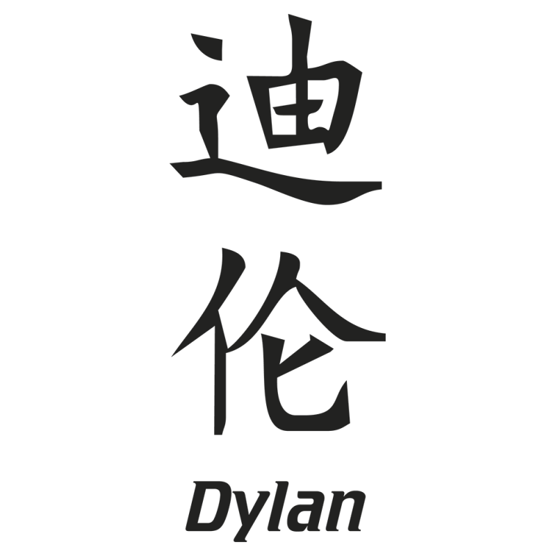 Sticker Prenom Chinois Dylan