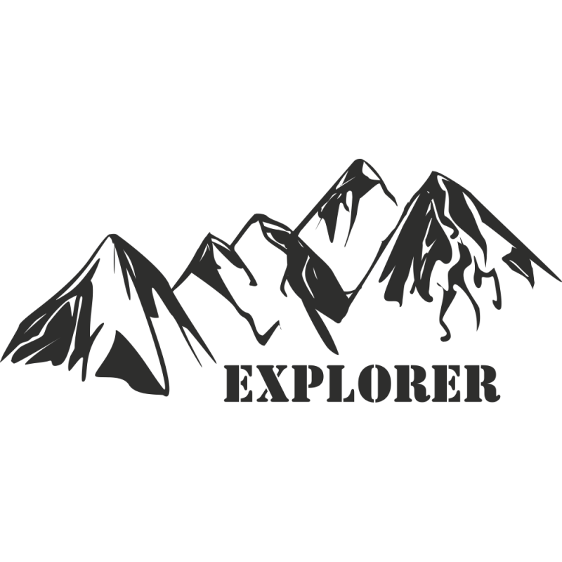 Sticker Montagne Explorer