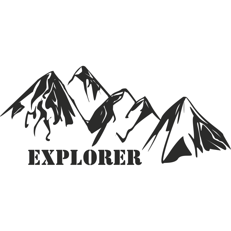 Sticker Montagne Explorer Droite