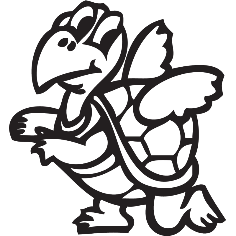 Sticker Mario Tortue Volante