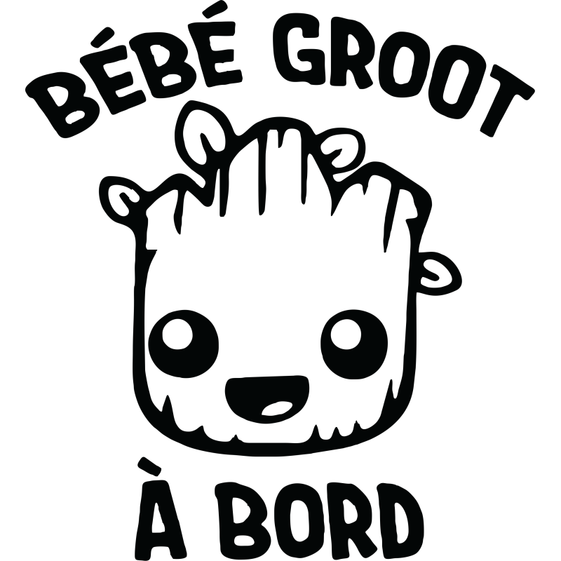 Sticker Be?be? Groot A? Bord