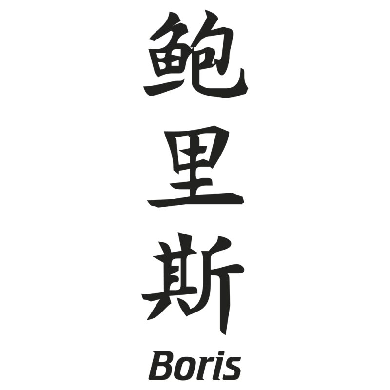 Sticker Prenom Chinois Boris