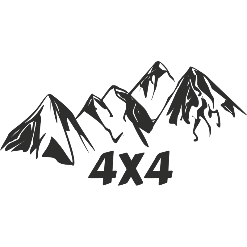 Sticker Montagne 4x4