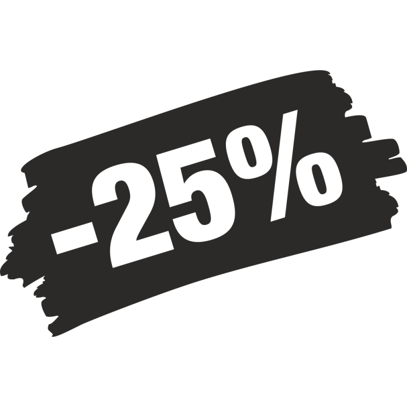 Sticker Soldes Grunge 25%