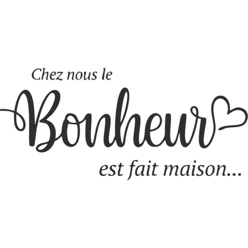 Sticker Chez Nous Le Bonheur Est Fait Maison