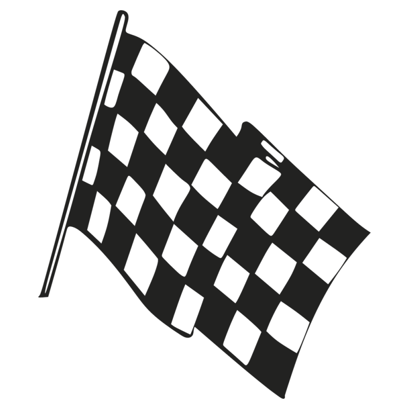 Sticker Drapeau Damier