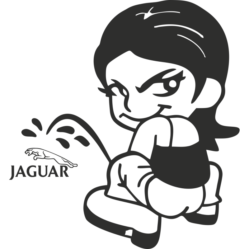 Sticker Piss Girl Jaguar