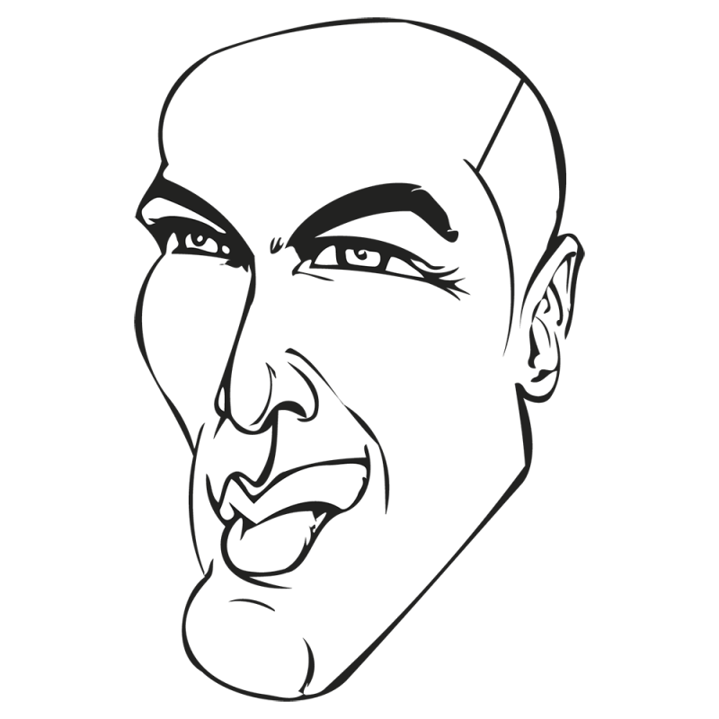Sticker Zidane Caricature