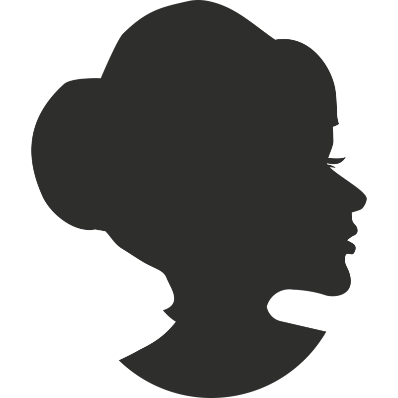 Sticker Femme Visage Silhouette