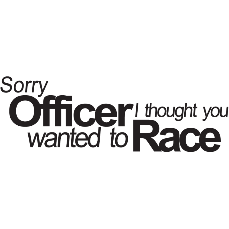 Sticker Jdm Officer Race