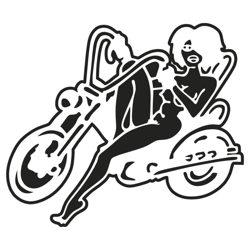 Sticker Femme Biker