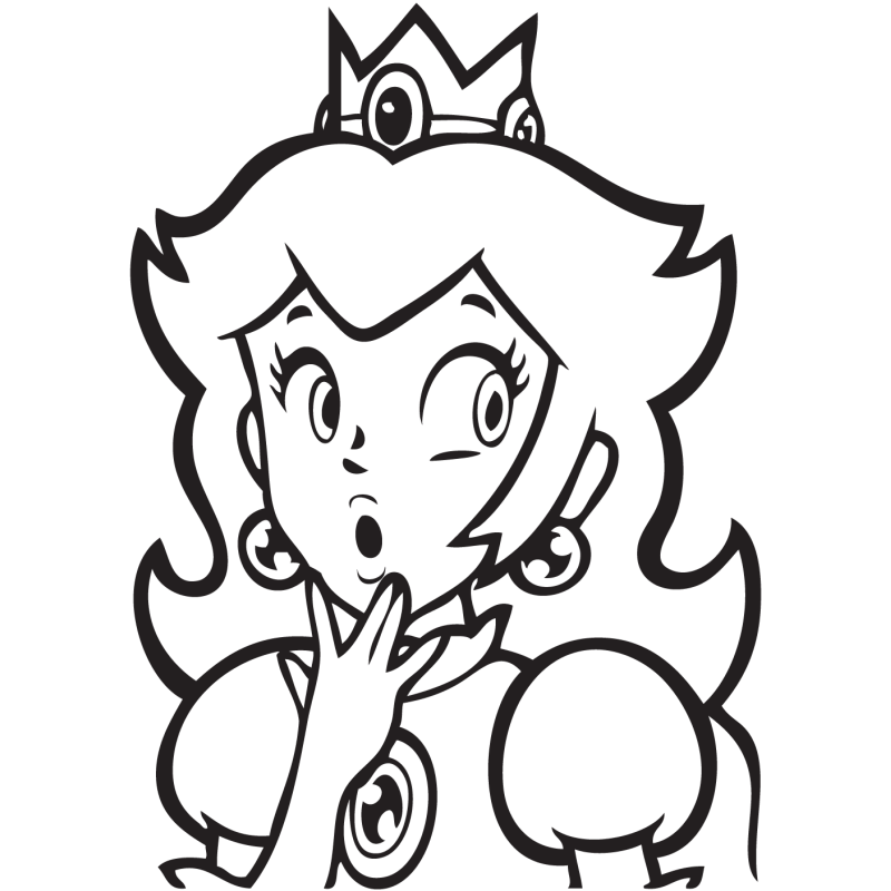 Sticker Mario Princess Peach