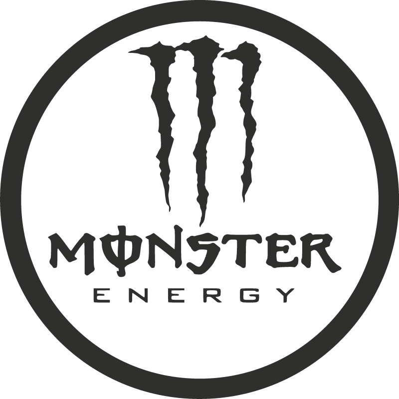 Sticker Monster Energy Fond Transparent