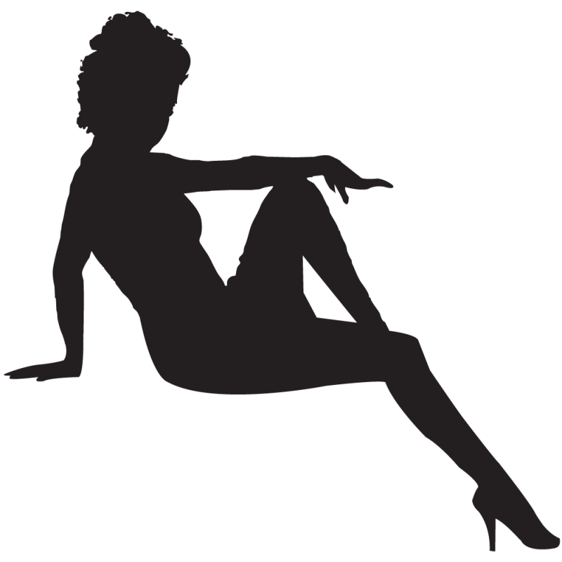 Sticker Silhouette Femme Sexy 64