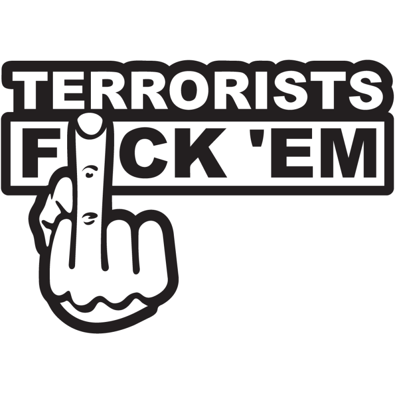 Sticker Jdm Terrorists Fuck'em