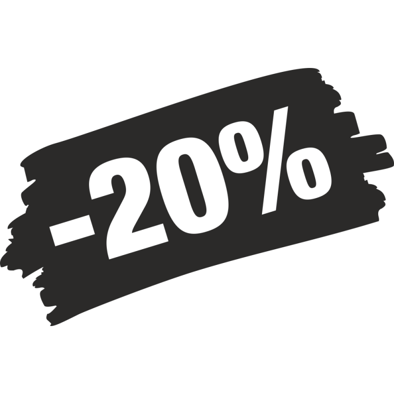 Sticker Soldes Grunge 20%