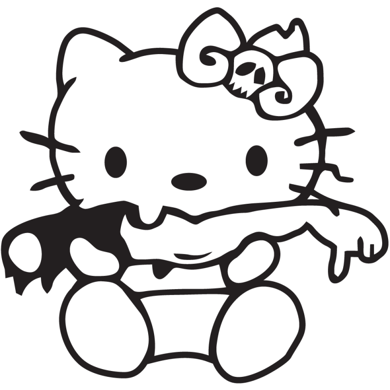 Sticker Jdm Hello Kitty Zombie