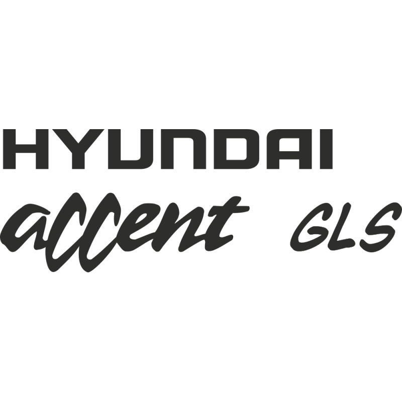 Sticker Hyundai Accent Gls