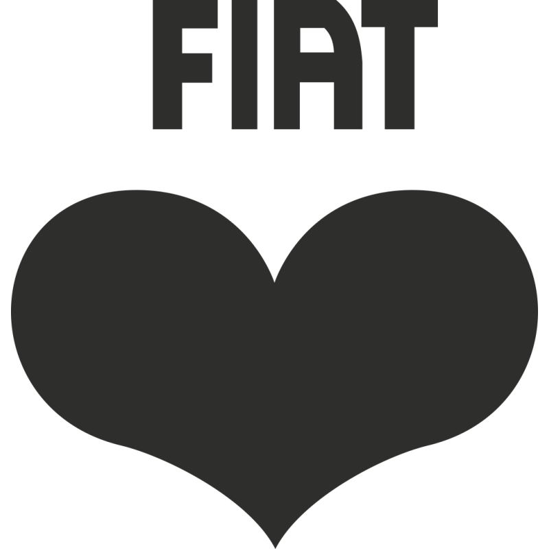 Sticker Fiat Coeur