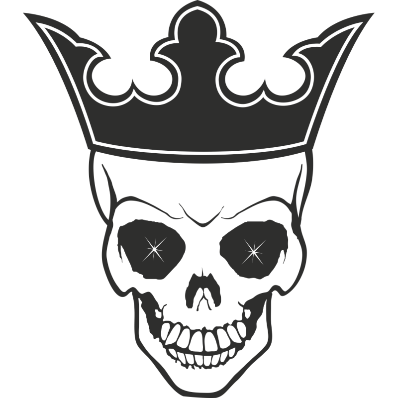 Sticker Skull Crown