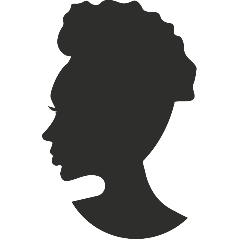 Sticker Femme Visage Silhouette