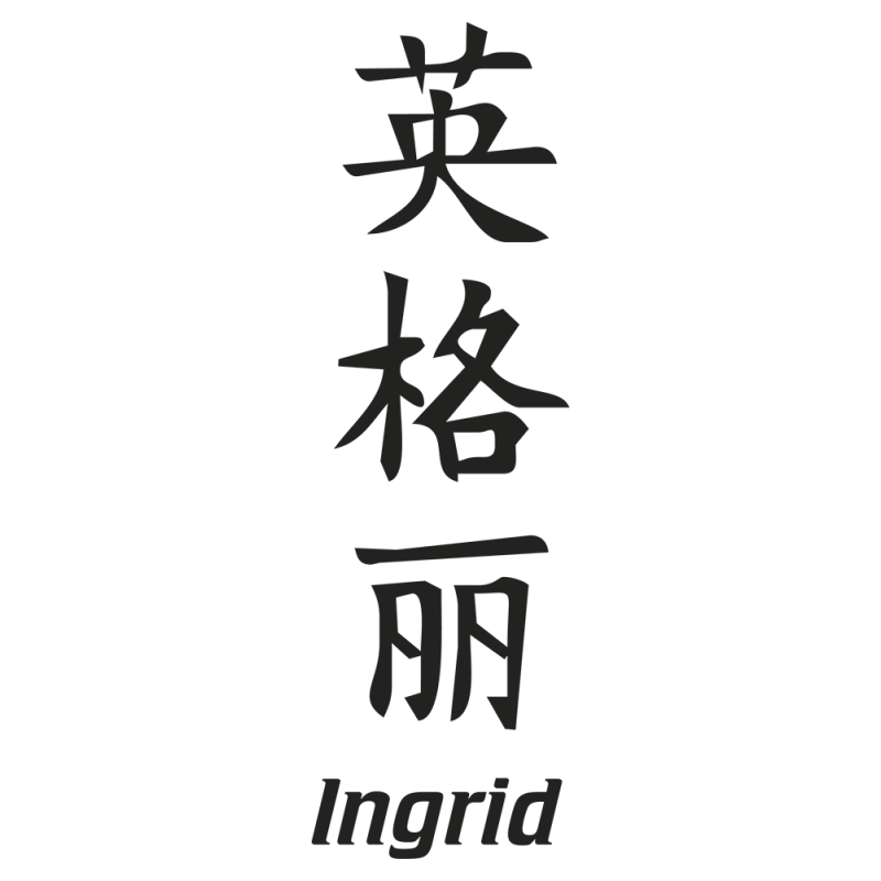 Sticker Prenom Chinois Ingrid