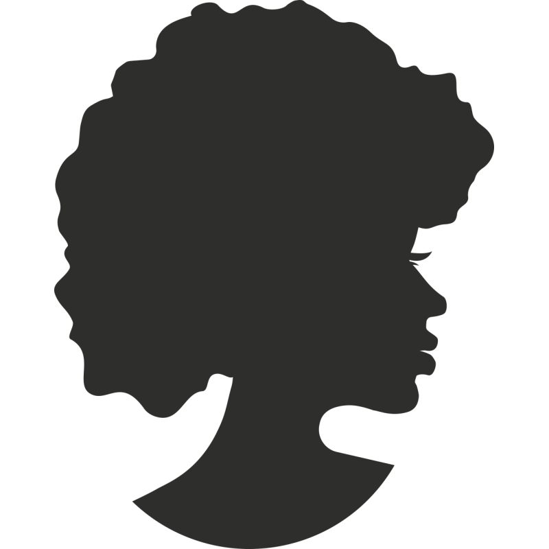 Sticker Femme Visage Silhouette