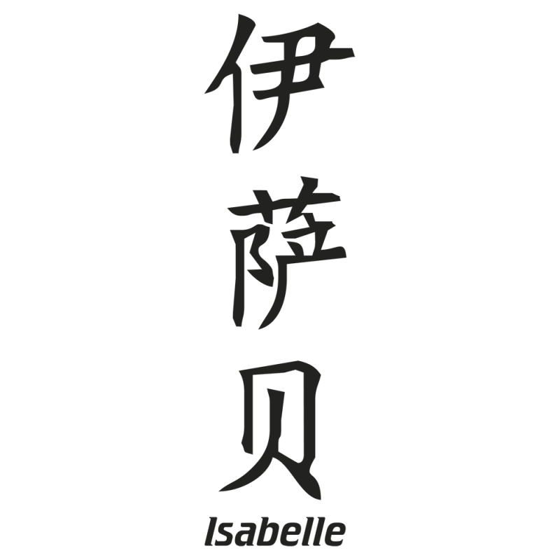 Sticker Prenom Chinois Isabelle