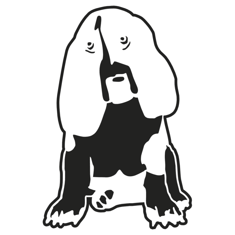 Sticker Chien Basset